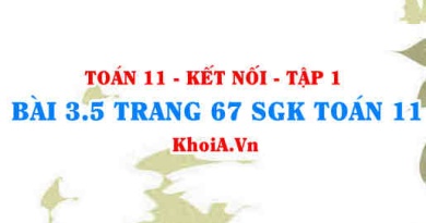 Bài 3.5 trang 67 SGK Toán 11 tập 1 Kết nối tri thức